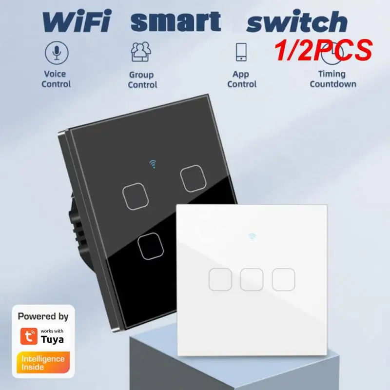 

Smart Touch Switch Eu Standard App Remote Control Gateway Hub Required 1/2/3 Gang Timing For Alexa And Home