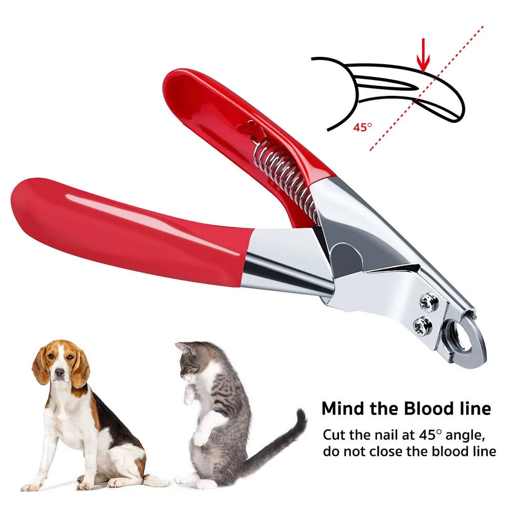 Pet Nail Clipper Pet Nail Scissors Stainless Steel Pet Nail Clipper Scissor Cutter Grooming Tool for Small and Medium Dogs and Cats Guillotine Nail Clipper