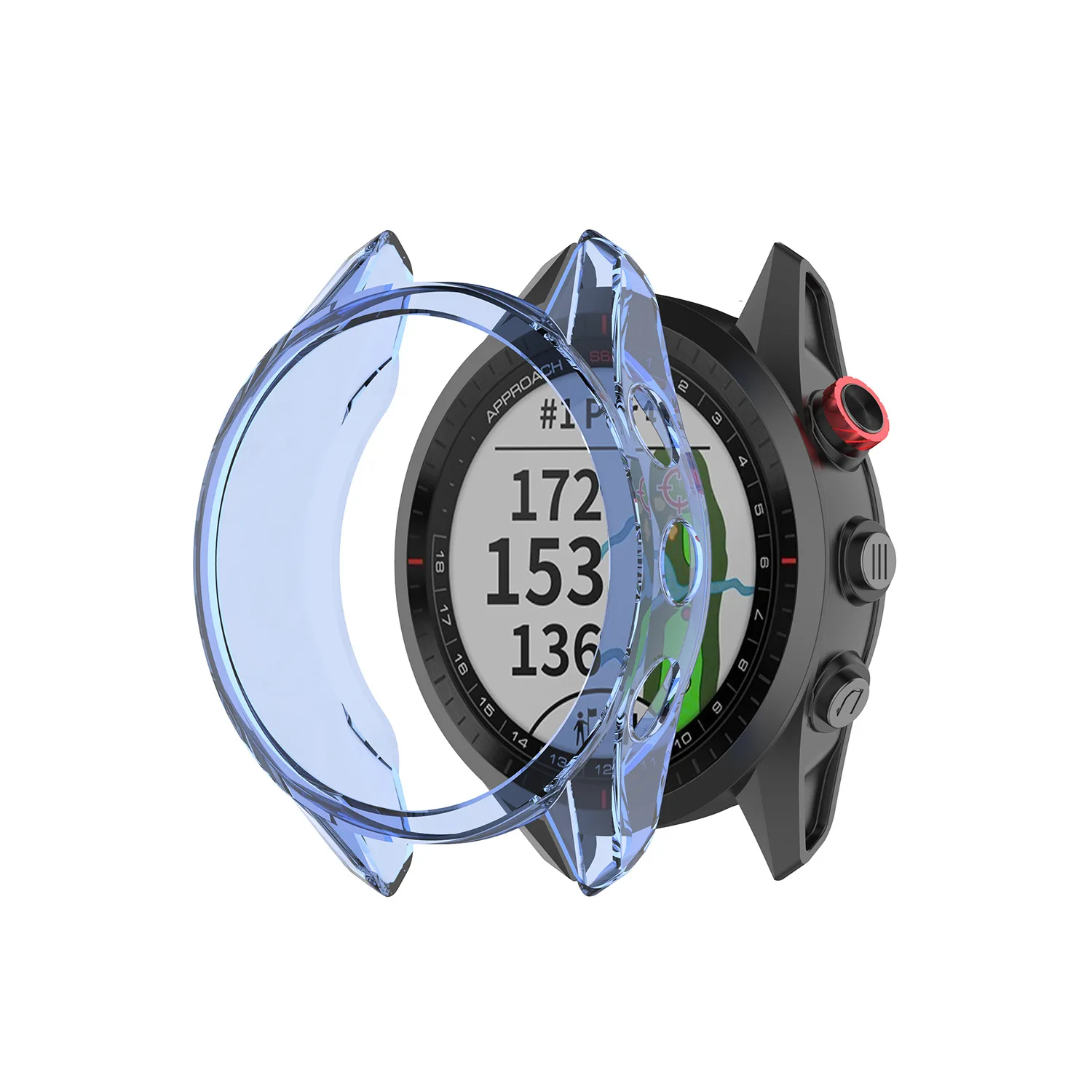 Garmin Approach S62용 커버 팔찌 베젤 프레임 스크린 프로텍터 Garmin Approach S62 케이스 2 in 1 스마트 워치용 유리 필름
