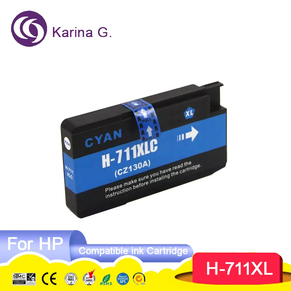 711 XL 711XL Premium Compatible Color Inkjet Ink Cartridge for 711 for  Designje