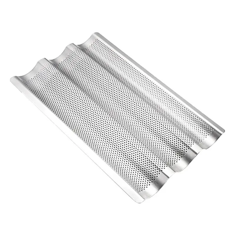 

Противень для выпечки хлеба для сковороды для запекания в печи, антипригарная посуда из нержавеющей стали для французского хлеба, поднос для духовки, прочный поднос для пиццы, мяса, хлеба