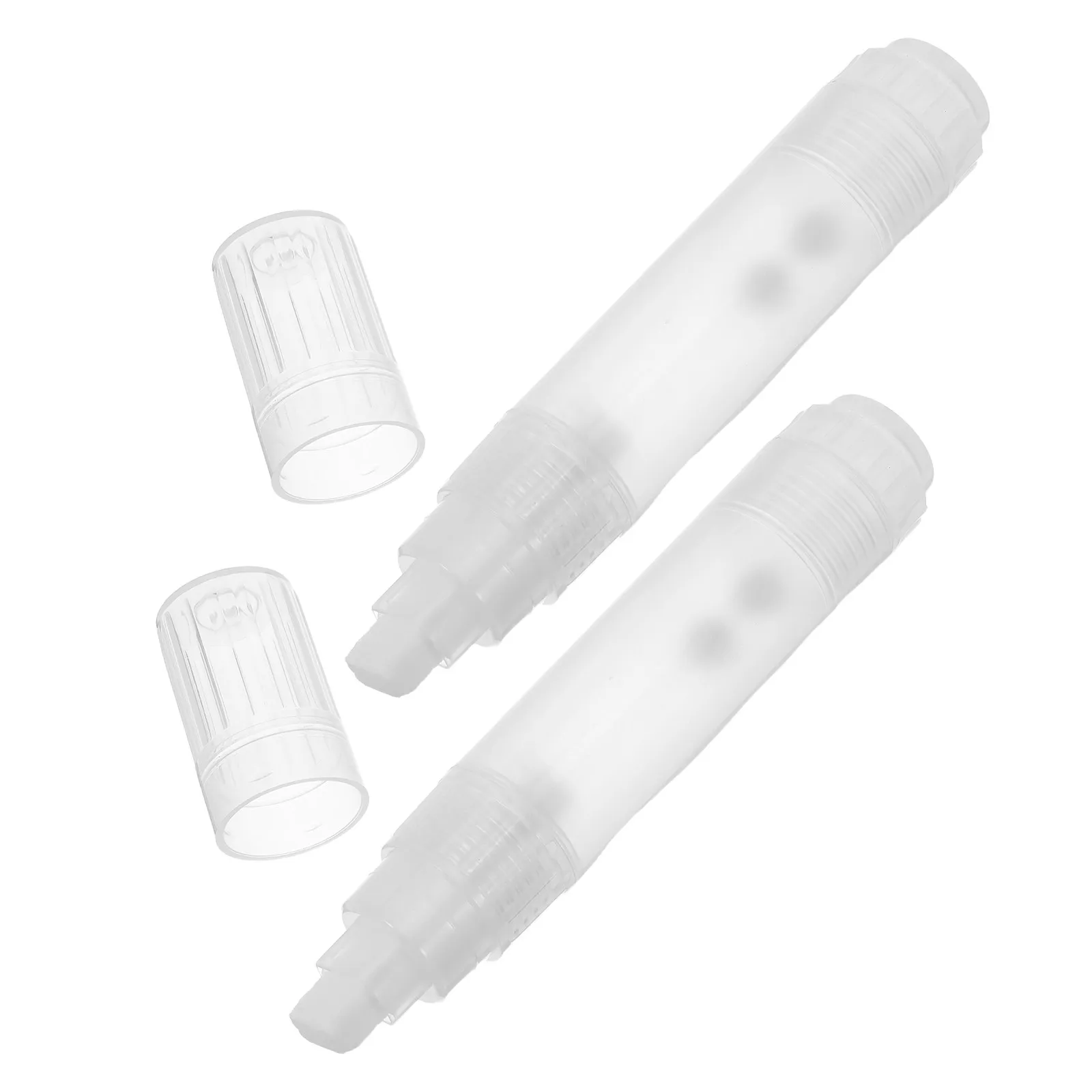 2Pcs 빈 리필 가능 페인트 펜 10Mm 플랫 포인트 아크릴 마커 목재 금속 플라스틱 야외 예술 산업 수리용