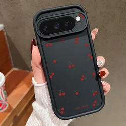 Charming Cherry Lichee Pattern Soft Phone Case Cover - Google Pixel10 ProXL (A730 Black)