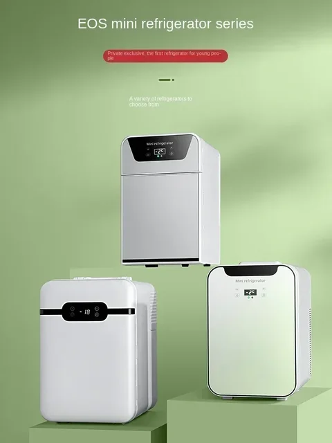 220V Compact Portable Fridge Mini for Car and Home Use, Dormitory Refrigerator, Small Freezer with Vehicle Power Adapter A 2