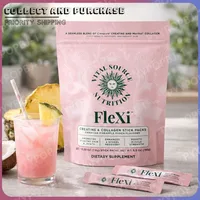 Creatine & Collagen Powder Stick Packs Supports Strength Recovery & Skin Health – Daily Nutrition Supplement 20Servings Per Bag