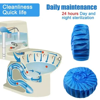 Detergente per deodorante a bolle blu Sterilizzazione per lavaggio WC Detergente per WC Deodorante per la pulizia del bagno Forniture profumate