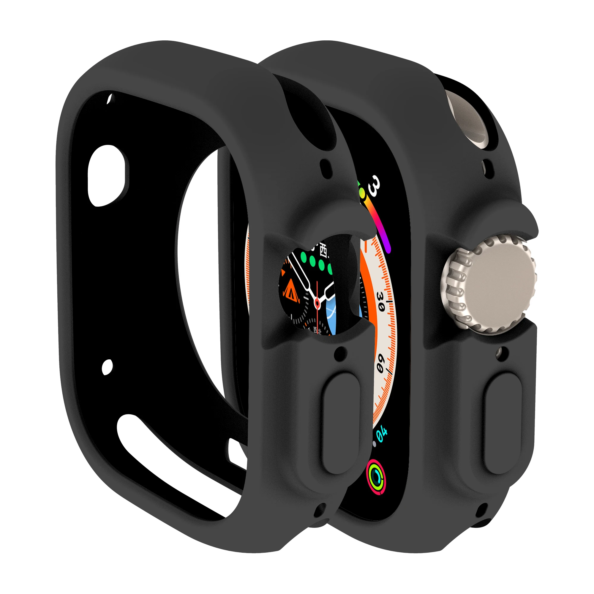 Candy-Colored TPU Protective Bumper for Smartwatch 49mm - Vibrant Accessories Collection