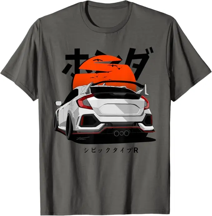 혼다 2026 신상 남녀공용 티셔츠 시빅 타입 R FK8 일본 자동차 티셔츠 여름 오프로드 라이딩 봄 오토바이 레이싱 탑