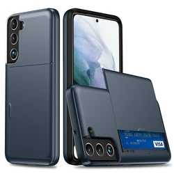 Premium Wallet Cover Case with Card Holder - Elegant Protection and Functionality - Galaxy S20 (Navy Blue)