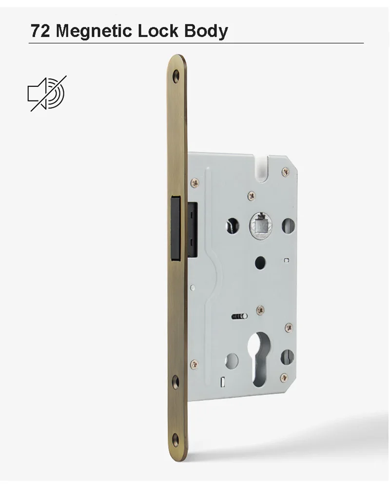 Description Picture 3 of itemBrass Interior Lever Locks Antique/Black Bedroom Door Handle Lock Mute Mechanical Locks Simple Shaped Door Hardware