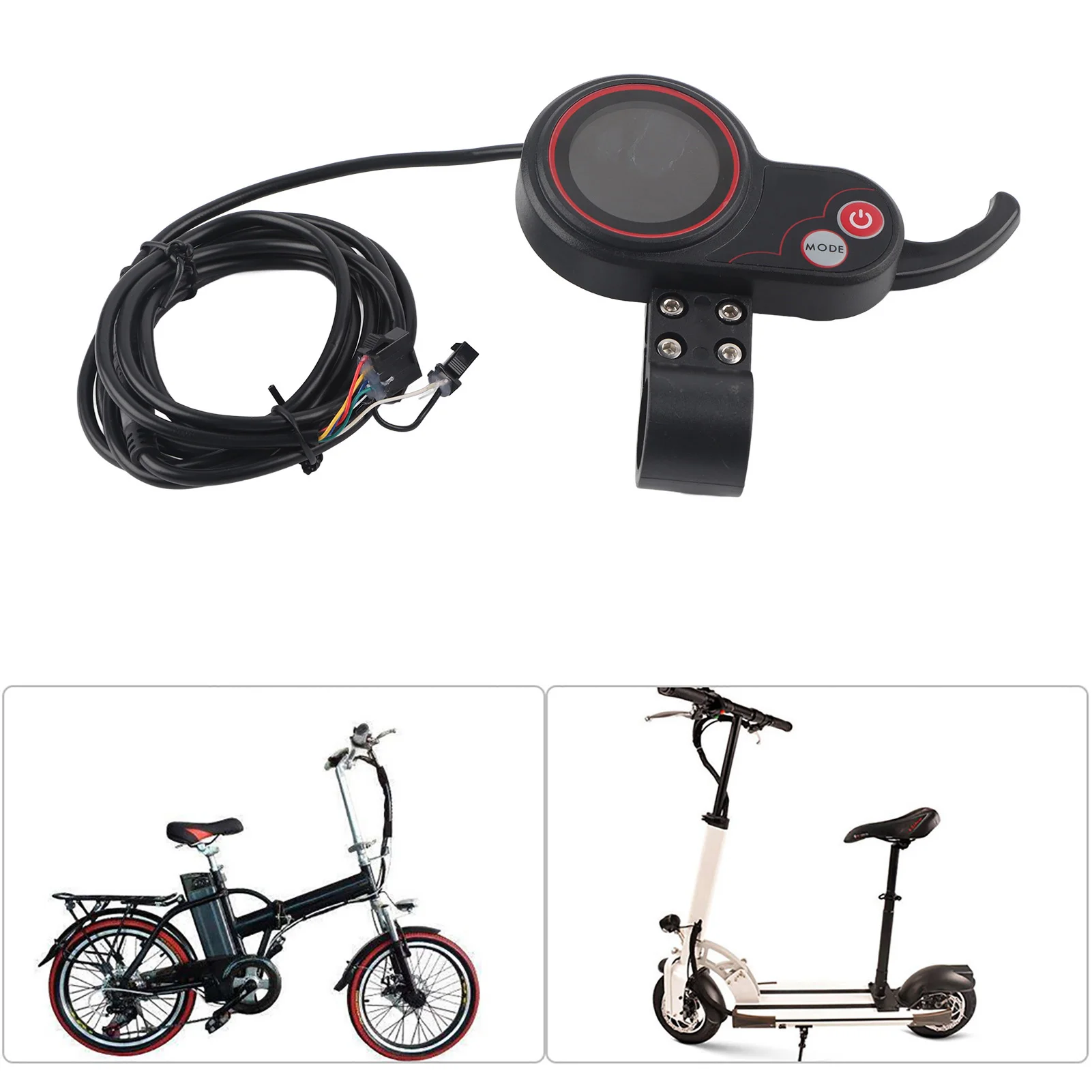 Electric Bike Parts Electric Bike Controller Electric Scooter Controller Electric Bike Display Electric Scooter Switch Electric Bike Switch 24V/36V/48V/60V 250W/350W Electric Bike Controller Switch LCD Display Control Panel For E-bike Scooter Replacement Prats