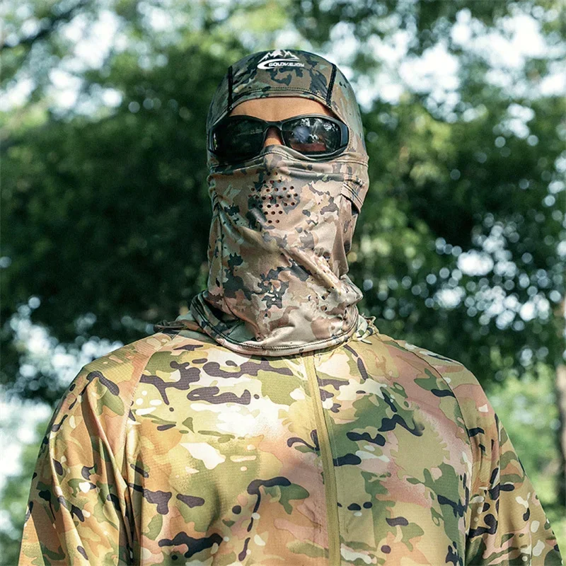 Training Balaclava Breathable UV Protection Full Face Mask Ice Silk Elastic Outdoor Hunting Cycling Helmet Liner Caps balaclava hat
