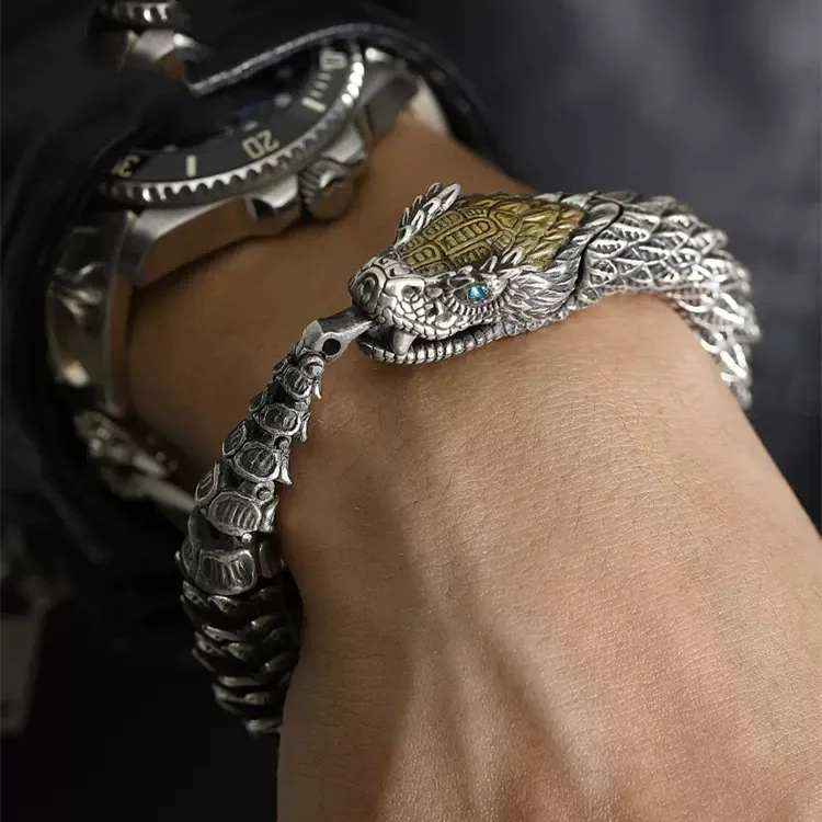 Vintage Fashion Personality Snake Bracelet Hip-hop Punk Open Bracelet Banquet Jewelry Accessories Gift
