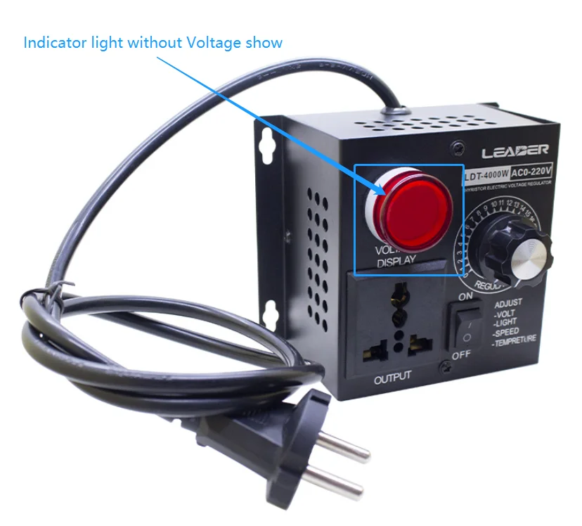 luz, compacto, variável, controlador, ajustar, regulador, CA, 220V, 4000W