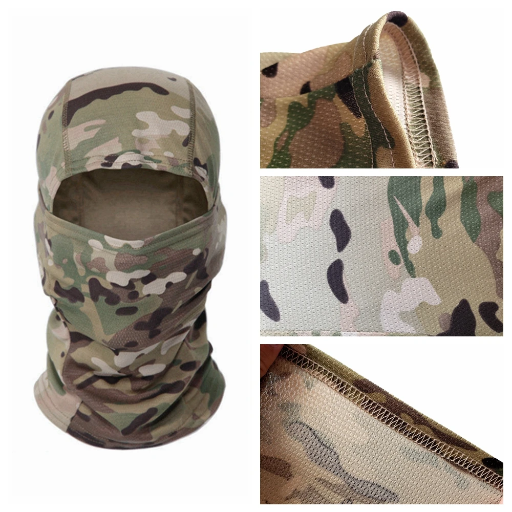 Camouflage Balaclava Full Face CS Mask Ski Cycling Hunting Head Neck Cover Helmet Liner Cap Multicam Men Scarf