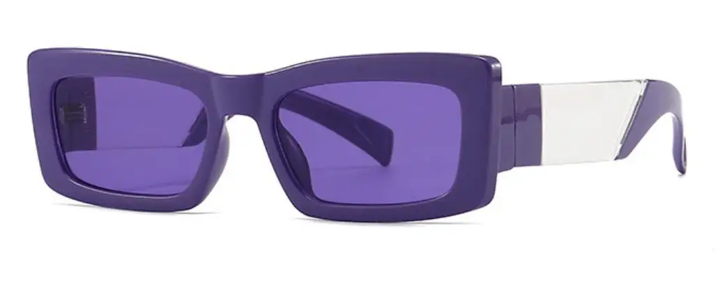 MEN SQUARE WAIMEA SUNGLASSES WOMEN RECTANGLE FRAME PURPLE COLORFUL