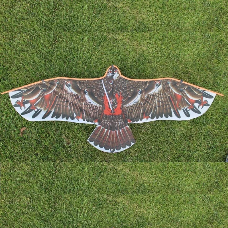1.1m Flat Eagle Kite With 30 Meter Kite Line Children Flying Bird Kites Windsock Outdoor Toys For Kids Gift 4