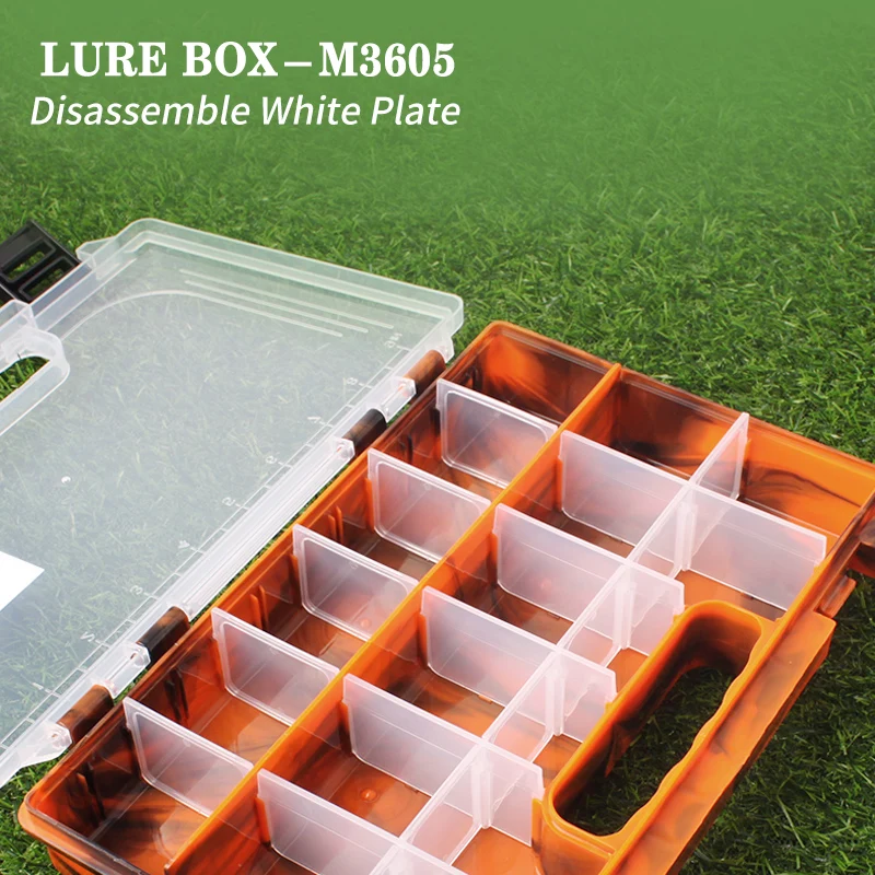 Ruke New Fishing Lure Box Portable Tool Hooks Baits Storage Case Tackle Trays Hooks Organizer Fishing Accessories Large Capacity
