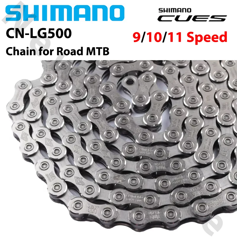SHIMANO CUES 9S 10S 11Speed LINKGLIDE Chain CN-LG500 116L 118L120L 122L 124L for MTB Mountain Bike Original Road Chain Parts