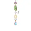 45cm Sun Catcher Natural Stones Agate Crystal Wind Chime Rainbow Making Diamond Prisms Pendant Dream Catcher Hanging Garden Deco 6