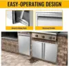 Trash Drawer Built-in Pull-Out Tray Stainless Steel Trash Drawer Storage Trash Bin(10 Gallons)(Not Included) for Outdoor Kitchen 5