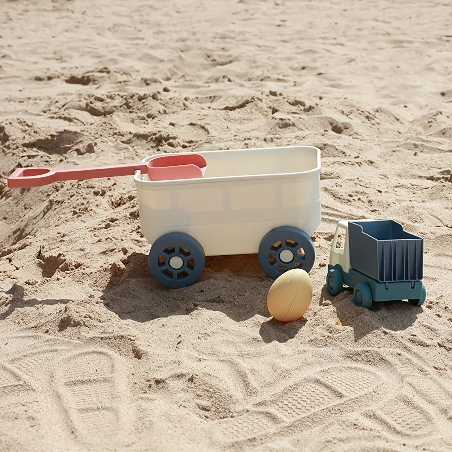 Beach Toys Sand Toys for Kids with Truck Car Sand Shovel Rake Sandbox Toys for Toddlers Kids Boys Cooking Pretend Play Kitchen — view 6