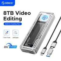 ORICO 40Gbps USB4 M.2 SSD Enclosure 8TB with with Cooling Fan