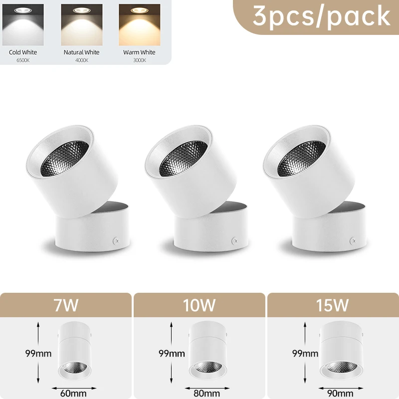 3-Color LED Foldable Downlight