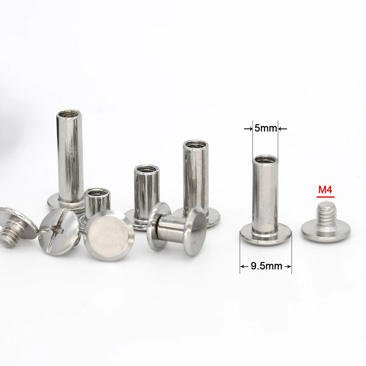 Viti Chicago In Plastica Trasparente 8mm – 40 Set Per Rilegatura, Pelle, Album, Fai Da Te (PATIKIL) - 2