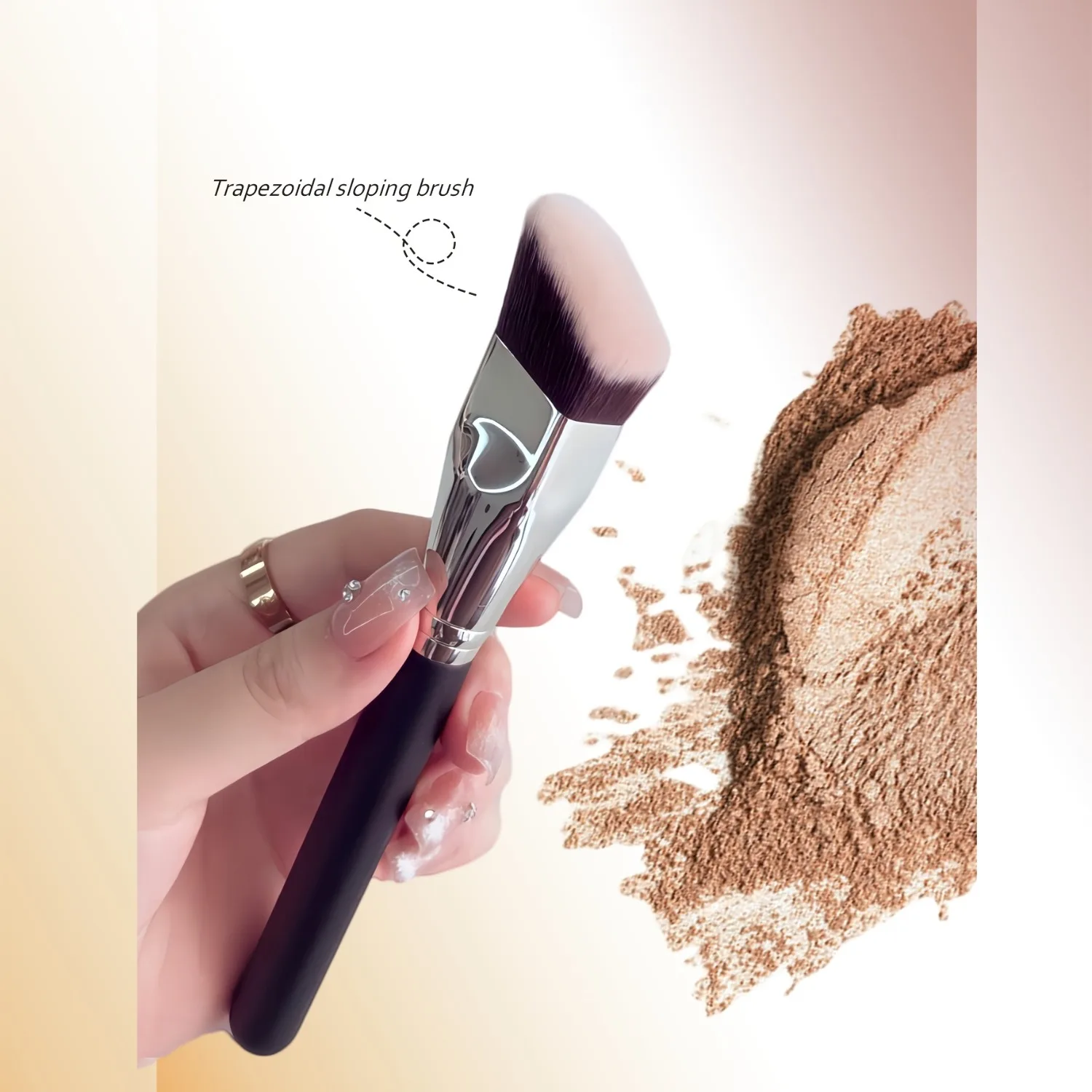 Description Picture 5 of itemLiquid Foundation Brush Soft Synthetic Bristles Streak-Free for Liquid Cream All Skin Types Face Makeup Tool