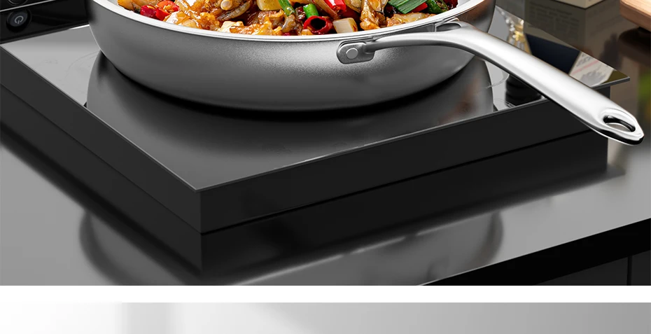 S82884cc606a249b3a03ad57326533aaes Titanium Fry Pan Non-stick Pan 24/26cm Fried Steak Pot Chinese Wok Kitchen Cookware Gift Electromagnetic Furnace General Mallzona