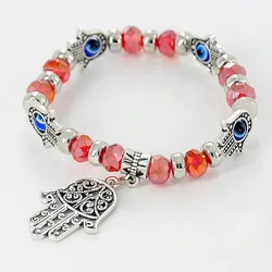 Elegant Turkish Blue Eyes Bracelet with Crystal Resin Beads - Lucky Charm Jewelry (1 Piece)