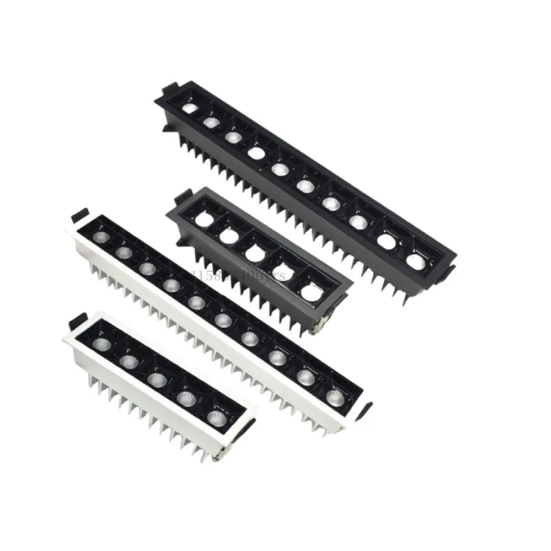디밍 가능한 매립형 LED COB 천장 스팟 그릴 조명 2W 4W 6W 10W 20W 30W AC110V 220V 실내 조명 사각형 LED 라인 조명