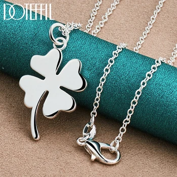 Sterling Silver Four-Leaf Clover Pendant 1
