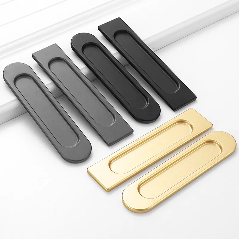 Punch Free Sliding Door Handle Aluminum Alloy Self-Adhesive Window Kitchen Door Knob Wardrobe Pulls Furniture Hardware Handle door handles