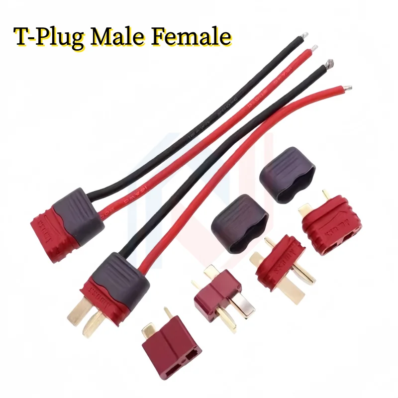 Connecteurs Deans T-Plug mâle/femelle 10cm 16AWG pour batterie RC Lipo