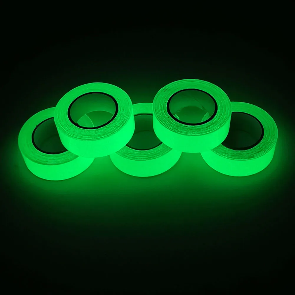 Cinta adhesiva fluorescente de 1/5/6 piezas, cinta luminosa autoadhesiva  impermeable, pegatina brillante, cinta de advertencia fluorescente,  suministros de seguridad - AliExpress