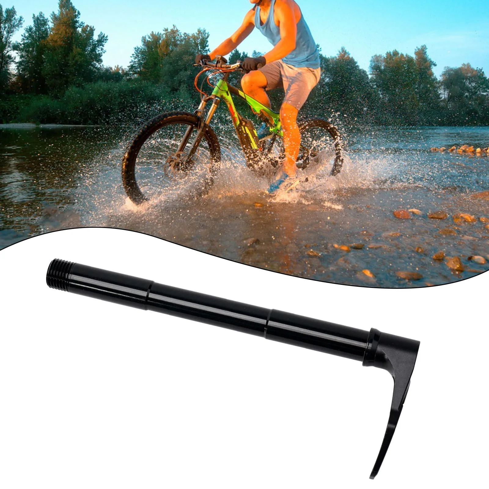 Frame Thru Axle Not Easy To Loosen Road Skewer 15X110 Thru 6061-T6 Aluminum Alloy Axle Bicycle Bike Black For Rock Shox
