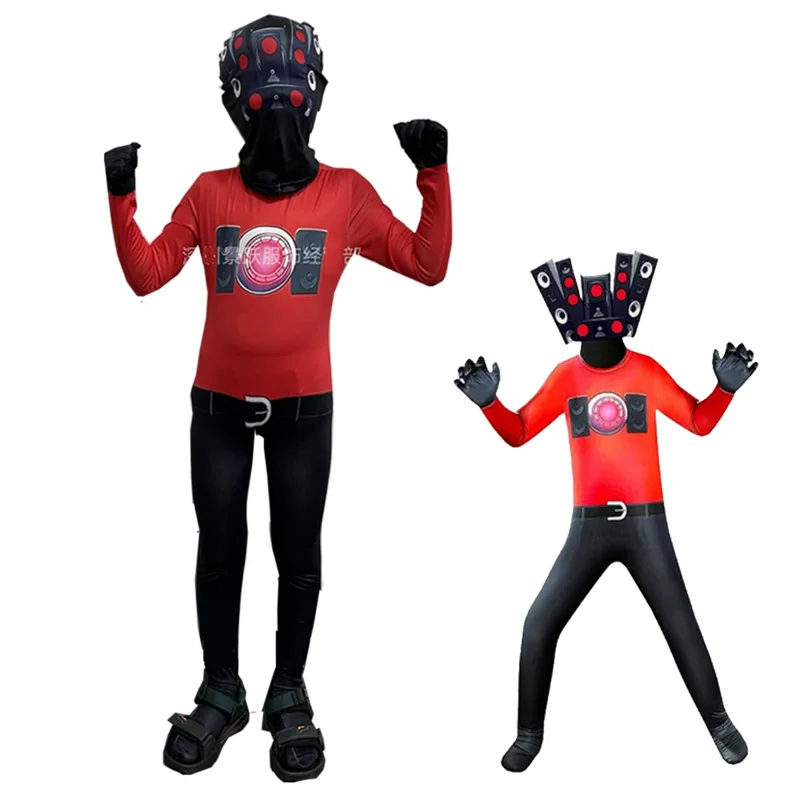 Hot Skibidi Toilet Costume Audio Camera Uomo Body Speakerman Titan Model Cos Tuta Bambini Natale Halloween Regalo Di Compleanno
