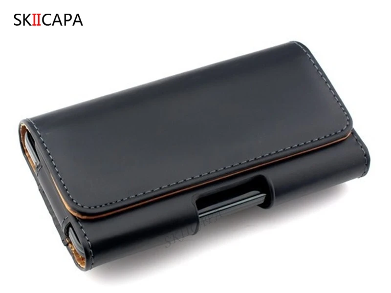 Universal Leather Phone Pouch with Belt Clip Holster