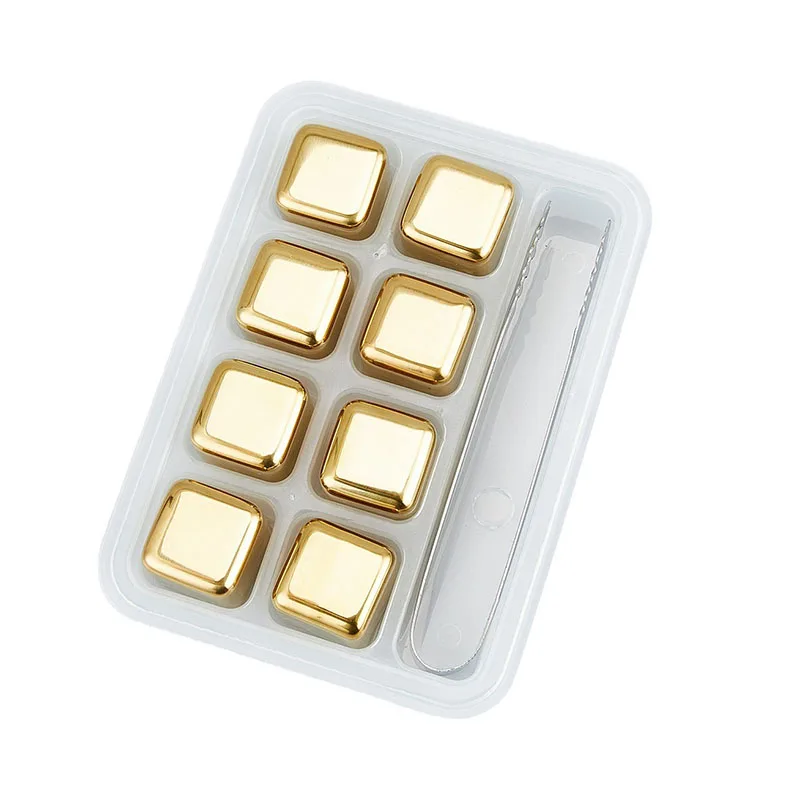 Beer Red Wine Coolers Stainless Steel Ice Cubes Reusable Chilling Stones Vodka Whiskey Holders Keep Drinks Cold Bar Bucket Tools