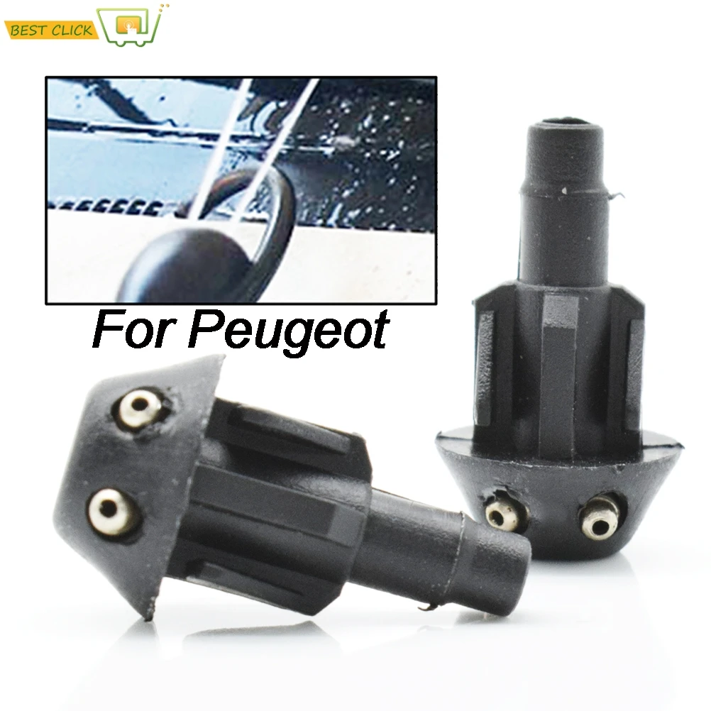 2 Teile/satz Frontscheibe Windschutzscheibe Scheibenwischer Waschanlage Jet Düse Spray Für Peugeot 106 205 206 306 506 Haube Wasser Flüssigkeit Jets