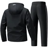 CHRLCK Men's Running Sportswear Suits Breathable Reflective Clothes Sports Joggers Training Gym Fitness Tracksuit Sets Men 2
