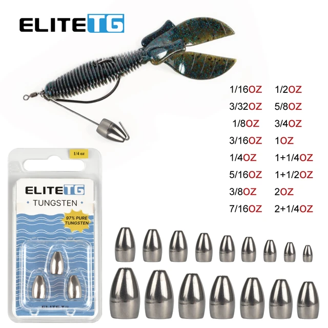 Elite TG Tungsten Sinker Flipping Weight With Package Texas