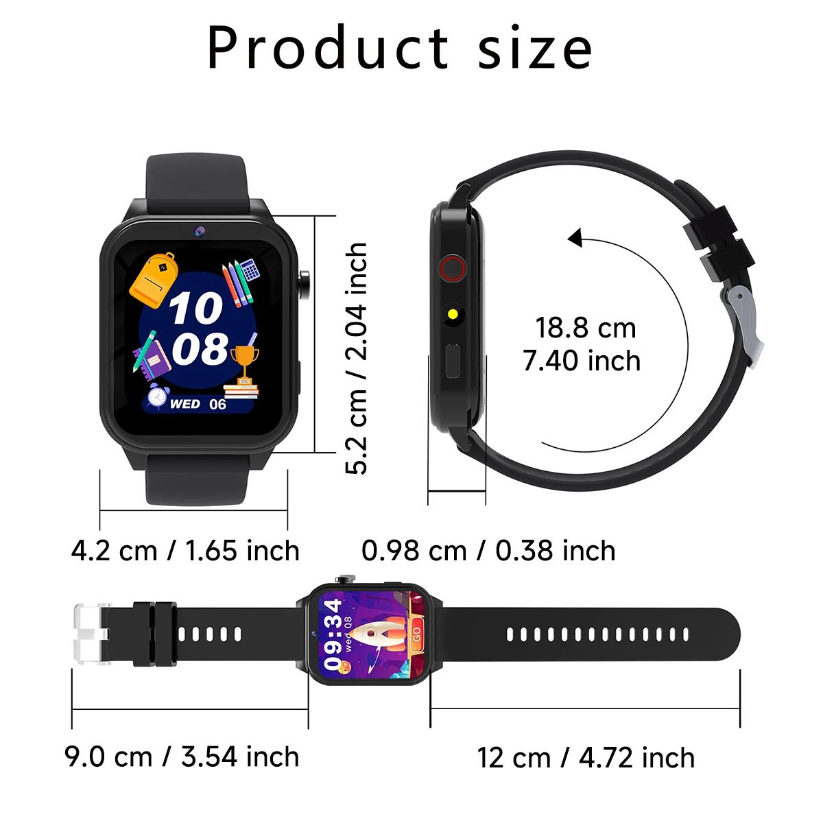 Kids Smartwatch Game Flashlight Toy Waterproof Electronics Touch Screen HD Camera Alarm Children watch Boy Girl Birthday Gift 6