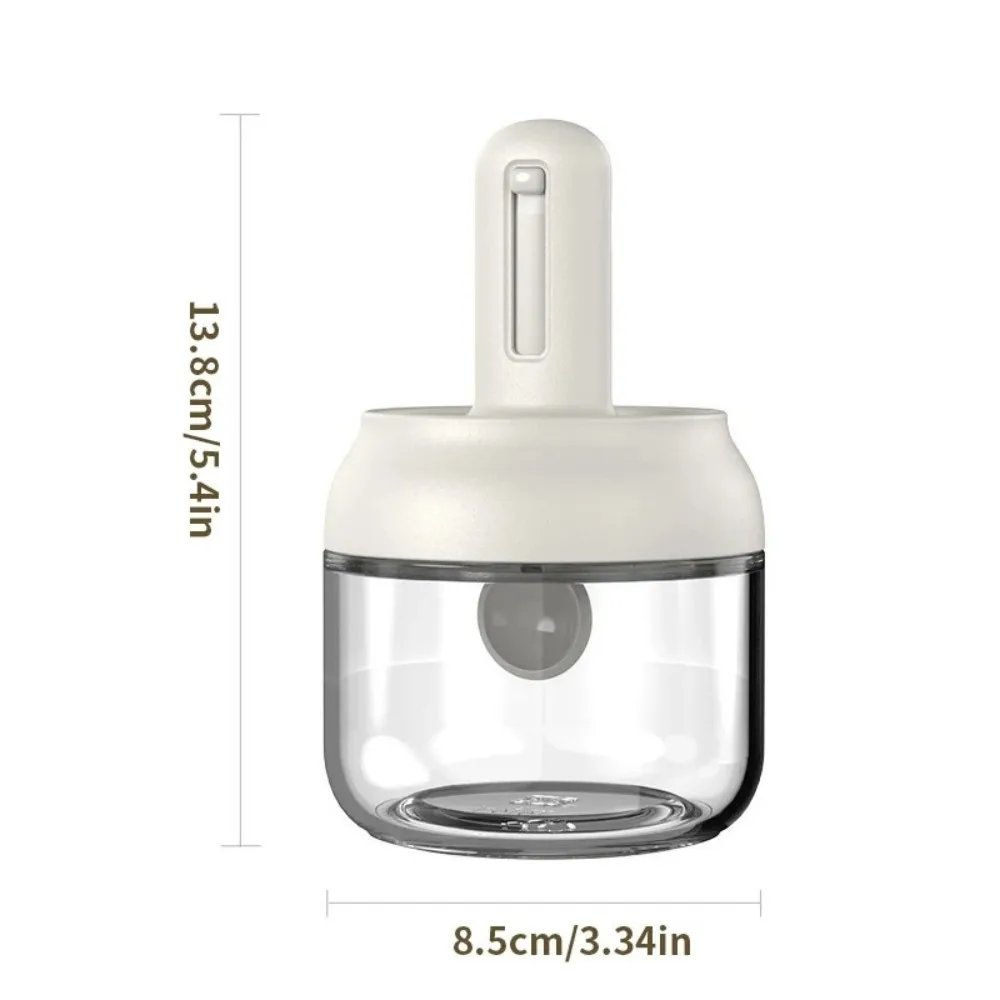 Glass Seasoning Bottle 1/3 pcs With Telescopic Spoon Household Kitchen Salt Storage Box Leak Proof and Moisture-proof