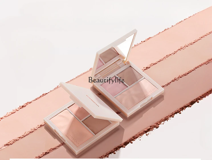 

Three-Color Blusher Plate Expansion and Contraction Multi-Color Highlight Contour Compact Matte