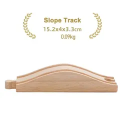 Premium Beech Wood Railway Train Track Accessories for Children’s Educational Play (1pc slope)