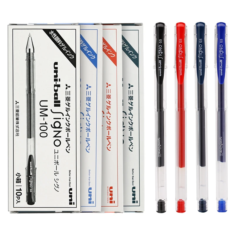 Penne Gel Uni-Ball Signo UM 0.5 Mm - Confezione Da 10, Colore Blu, Inchiostro Impermeabile, Punta In Acciaio, Scrittura Fluida - 2