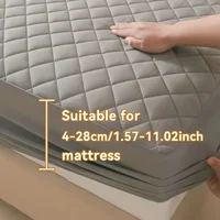 Drap-housse matelassé imperméable, protège-matelas lavable en Machine, couvre-lit simple et Double, 1 pièce 3